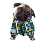 Camping Equipment Pattern Print Dog Zip Up Hoodie