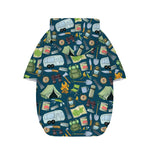 Camping Equipment Pattern Print Dog Zip Up Hoodie