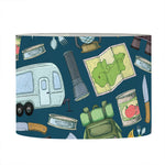 Camping Equipment Pattern Print Drum Lamp Shade