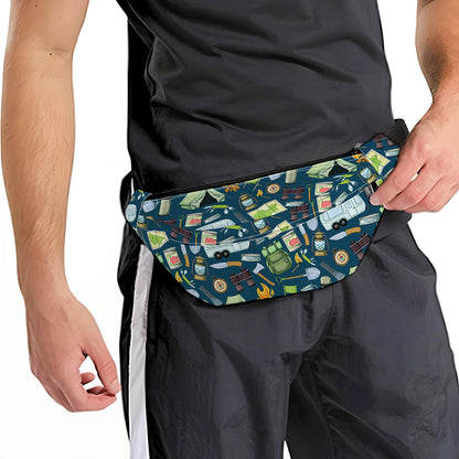 Camping Equipment Pattern Print Fanny Pack
