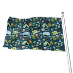 Camping Equipment Pattern Print Flag