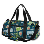 Camping Equipment Pattern Print Gym Bag