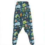 Camping Equipment Pattern Print Hammer Pants