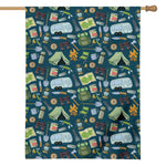 Camping Equipment Pattern Print House Flag