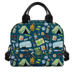Camping Equipment Pattern Print Insulated Lunch Bag