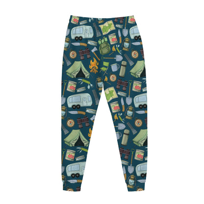 Camping Equipment Pattern Print Jogger Pants