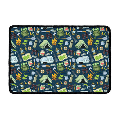 Camping Equipment Pattern Print Kitchen Mat