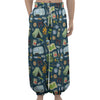 Camping Equipment Pattern Print Lantern Pants