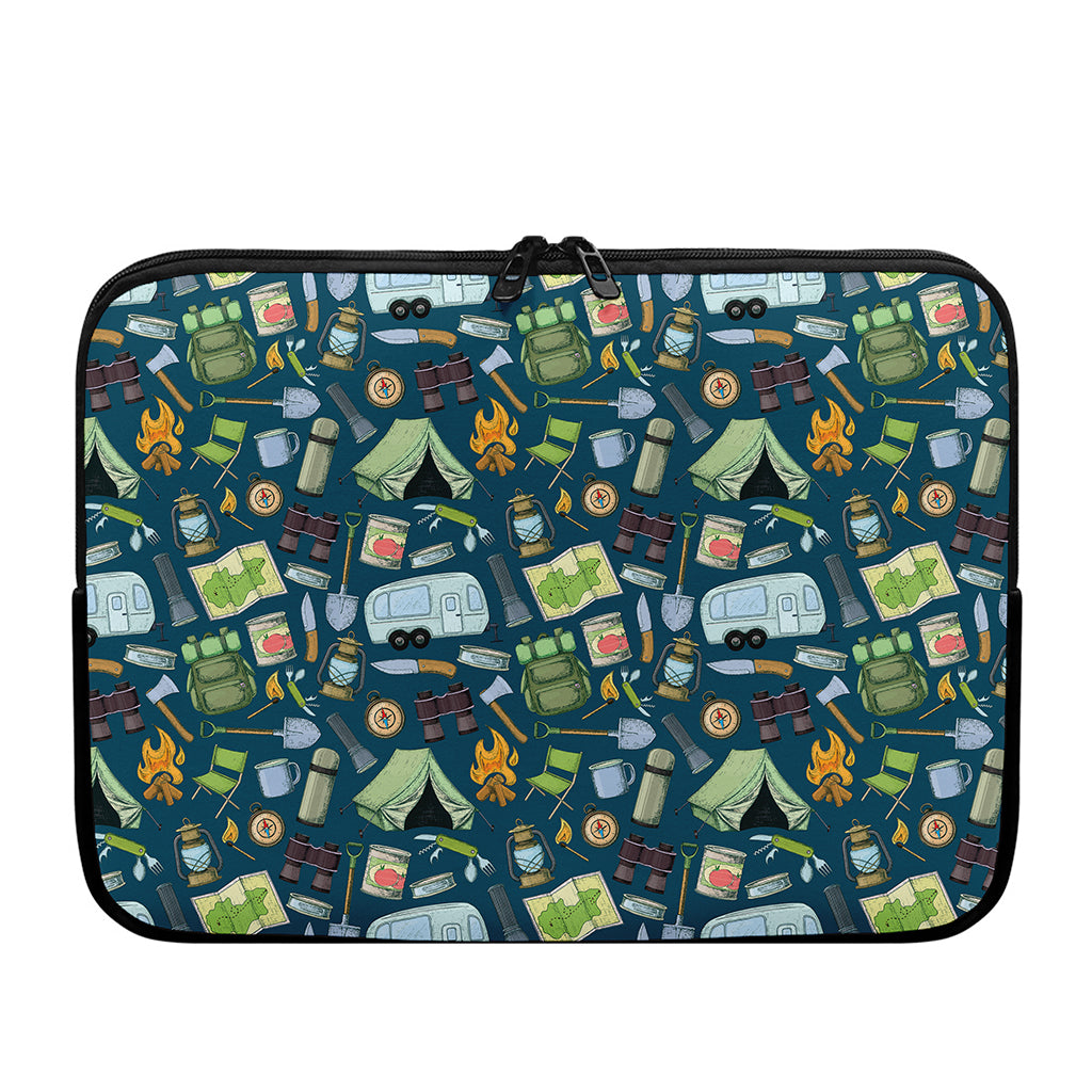 Camping Equipment Pattern Print Laptop Sleeve