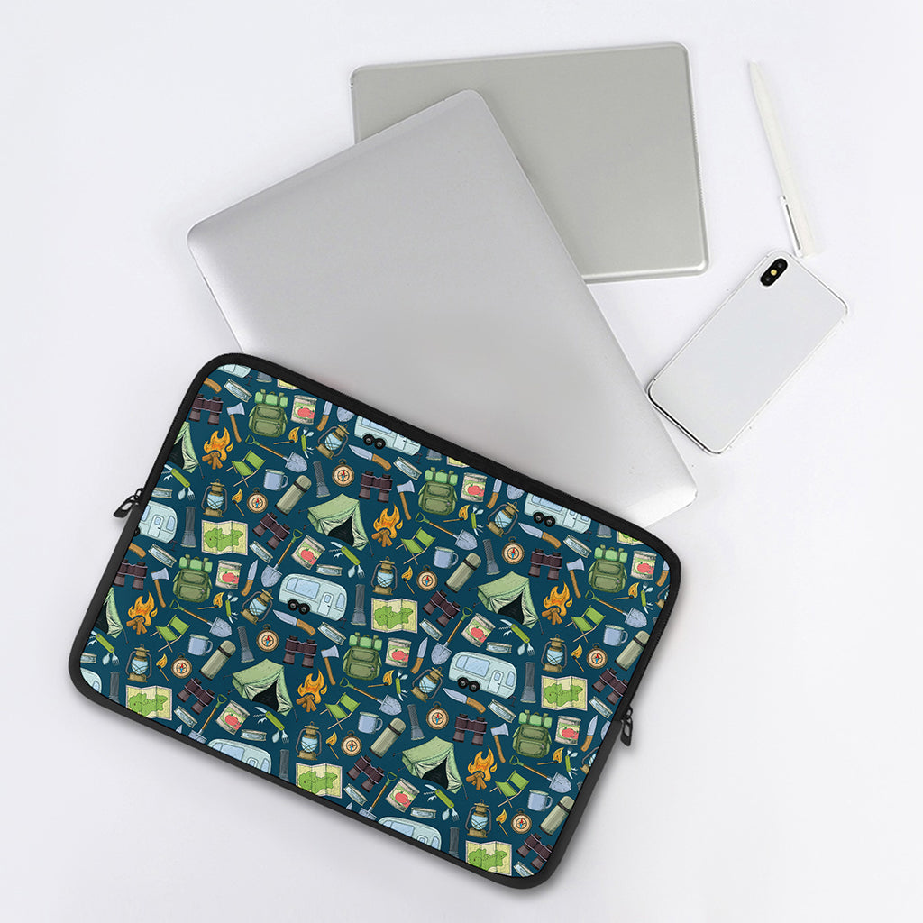 Camping Equipment Pattern Print Laptop Sleeve