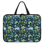 Camping Equipment Pattern Print Laptop Sleeve With Handle