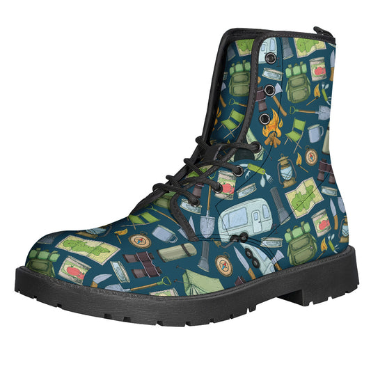 Camping Equipment Pattern Print Backpack