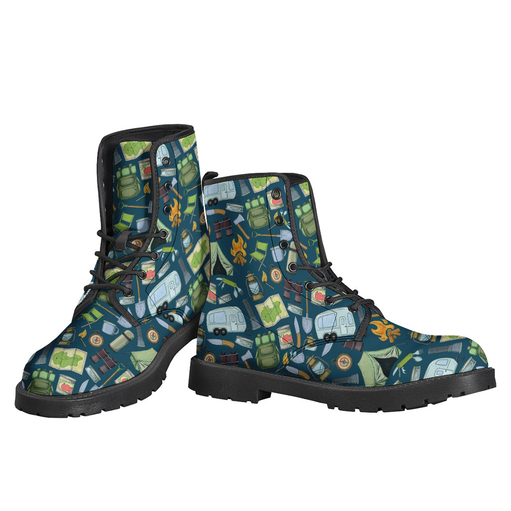 Camping Equipment Pattern Print Backpack
