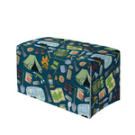 Camping Equipment Pattern Print Leather Tissue Box Cover