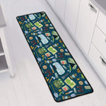 Camping Equipment Pattern Print Long Kitchen Mat