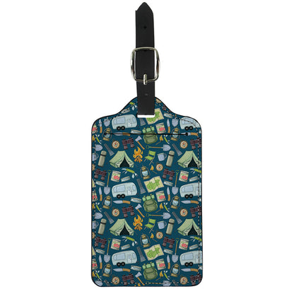 Camping Equipment Pattern Print Luggage Tag