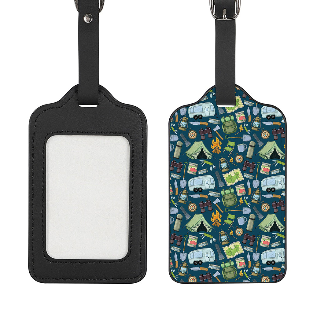 Camping Equipment Pattern Print Luggage Tag