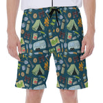 Camping Equipment Pattern Print Men's Beach Shorts