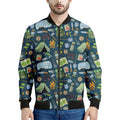 Camping Equipment Pattern Print Men's Bomber Jacket