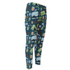 Camping Equipment Pattern Print Men's Compression Pants