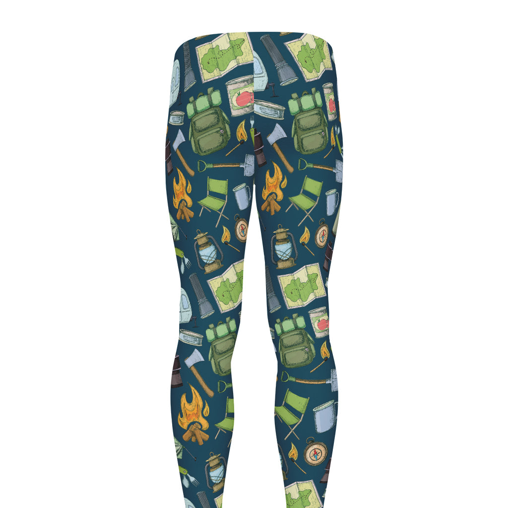 Camping Equipment Pattern Print Men's leggings