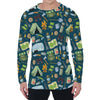 Camping Equipment Pattern Print Men's Long Sleeve T-Shirt