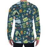 Camping Equipment Pattern Print Men's Long Sleeve T-Shirt