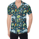 Camping Equipment Pattern Print Men's Shirt