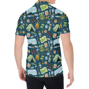 Camping Equipment Pattern Print Men's Shirt