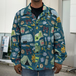 Camping Equipment Pattern Print Men's Shirt Jacket