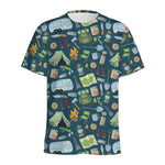 Camping Equipment Pattern Print Men's Sports T-Shirt