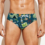 Camping Equipment Pattern Print Men's Swim Briefs