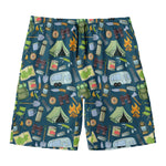 Camping Equipment Pattern Print Men's Swim Trunks