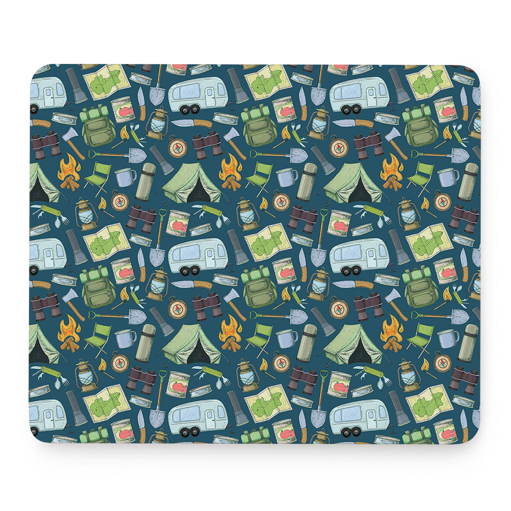 Camping Equipment Pattern Print Mouse Pad