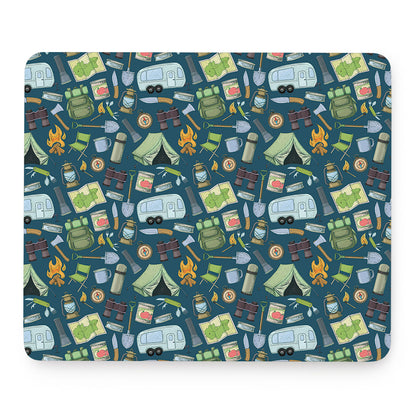 Camping Equipment Pattern Print Mouse Pad