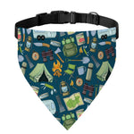 Camping Equipment Pattern Print Over The Collar Dog Bandana