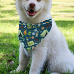 Camping Equipment Pattern Print Over The Collar Dog Bandana
