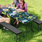 Camping Equipment Pattern Print Picnic Table Cover