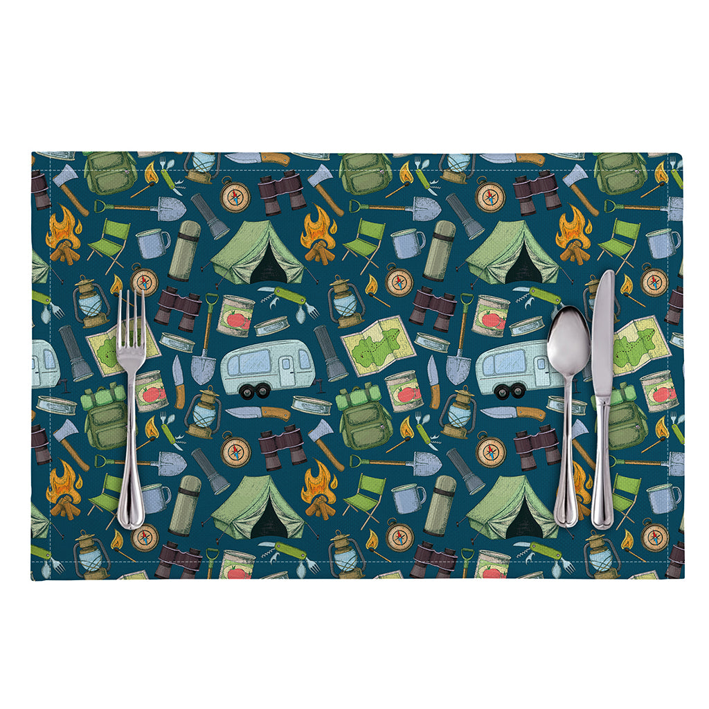 Camping Equipment Pattern Print Placemat