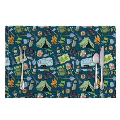 Camping Equipment Pattern Print Placemat