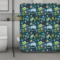 Camping Equipment Pattern Print Polyester Shower Curtain