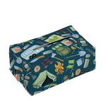 Camping Equipment Pattern Print Rectangle Tissue Box Cover