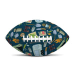 Camping Equipment Pattern Print Rugby Ball