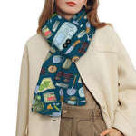 Camping Equipment Pattern Print Scarf