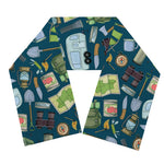 Camping Equipment Pattern Print Scarf
