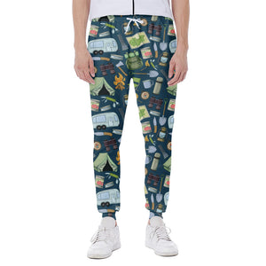 Camping Equipment Pattern Print Scuba Joggers