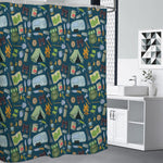 Camping Equipment Pattern Print Shower Curtain