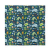 Camping Equipment Pattern Print Silk Bandana