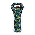 Camping Equipment Pattern Print Single Neoprene Wine Tote