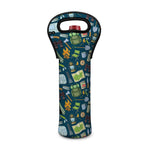 Camping Equipment Pattern Print Single Neoprene Wine Tote